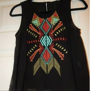 Lush geometric print tank top